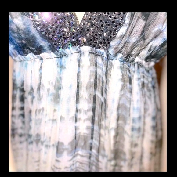 - Valerie From Bali With Love Silk Low V Back Sequin Trim Stunning maxi Medium - Picture 13 of 15